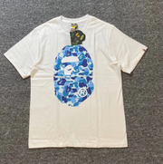 Chrome & Camo Graphic Tee - Blue & White