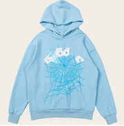 Web Graphic Hoodie - Blue Web