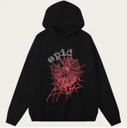 Web Graphic Hoodie - Black Red Web