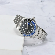 Automatic Sapphire Sport Watch - Black & Blue