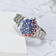 Automatic Sapphire Sport Watch - Red & Blue