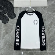 Multi Graphic Long Sleeve Tee - Black & White