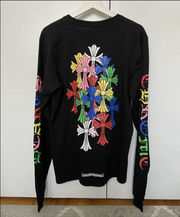 Multi Graphic Long Sleeve Tee - Black Multi