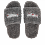 Fuzzy Everyday Slides - Charcoal
