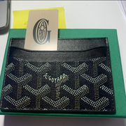 Classic Pattern Card Holder - Black