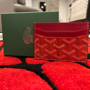 Classic Pattern Card Holder - Red